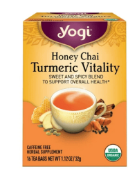 Yogi Tea Honey Chai Turmeric Vitality | Organic Herbal Blend | 16 Tea Bags