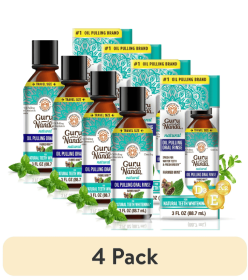 Guru Nanda Oil Pulling Oral Rinse with coconut and mint  (4 pk)