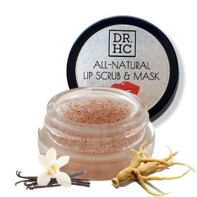 DR.HC All-Natural Lip Scrub & Mask (10g, 0.35 oz.) (with Panax Ginseng, Raspberry & Avocado) (Exfoliating, Anti-pigmentation, Anti-dryness, Plumping..