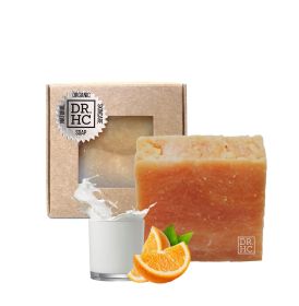 DR.HC All-Natural Skincare Face Soap - Goat Milk Orange (110g, 3.8oz.) (Skin brightening, Anti-aging, Anti-acne, Skin recovery...)