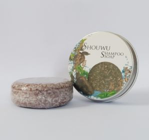 Shouwu Shampoo Bar – Ginseng & He Shou Wu Scalp Cleanser (60g) (Option: Style two aluminum box packagi-55g-1PC)