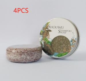 Shouwu Shampoo Bar – Ginseng & He Shou Wu Scalp Cleanser (60g) (Option: Style two aluminum box packagi-55g-4PCS)
