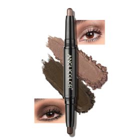 Double-headed Eye Shadow Stick Eye Makeup Pearlescent Waterproof Non-smudge Brightening Highlight Eye Shadow Stick (Option: 03Pink Steel Bark)