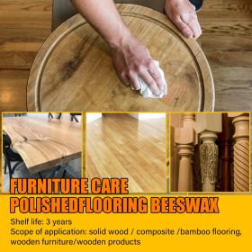 EELHOE Furniture Brightening Natural Beeswax Polishing Beeswax Waterproof Wear-resistant Wooden Floor Care Beeswax (Specification: 1pcs)