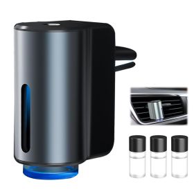 Car Air Fresheners Natural French Perfume Lasts 45 Days, Portable Waterless Car Diffuser Air Freshener Car Aromatherapy Diffuser (Color: Black)