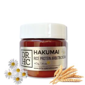 DR.HC Hakumai Rice Protein Arbutin Cream (25~40g, 0.9~1.4oz) (Skin brightening, Anti-acne, Anti-blemish, Anti-aging...) (Size: Big (40G))