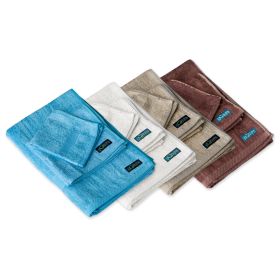 Wai Lana Green™ Eco-Friendly Bamboo Bath, Hand & Wash Towel Set (Wai Lana: Chocolate)